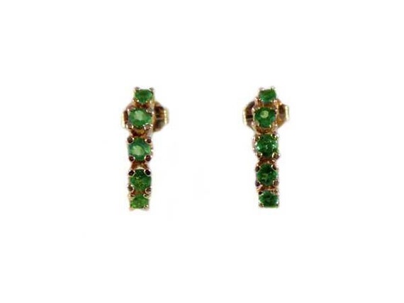 Genuine Alexandrite Earrings Rare Gemstone Siberia Alexandrite Studs 14kt Gold Studs Natural Color-change Gem 19th Century Antique Gem 65600