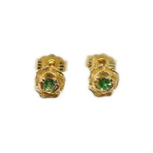 Genuine Alexandrite Earrings Rare Siberian Alexandrite Gemstone Natural Gemstone Antique Gemstone Color-Change Gem 14kt Gold Studs #638743