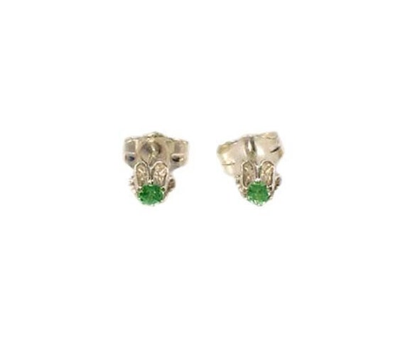 Genuine Alexandrite Earrings Siberian Alexandrite Gemstone Antique Gemstone Natural Color-change Gem Alexandrite Buttercup Earrings #64149.4
