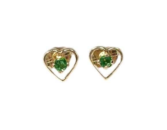 Genuine Alexandrite Studs Handcrafted Gemstone 19th Century Antique Gemstone Natural Alexandrite Color-change Gem 14kt Gold Earrings #64206