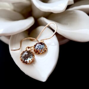 Alexandrite Royal Dangle Earrings - 14k Gold Filled, Sterling Silver June Birthstone Jewelry