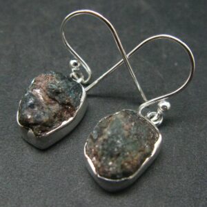Alexandrite Sterling Silver Earrings From Zimbabwe - 1.2" - 4.04 Grams