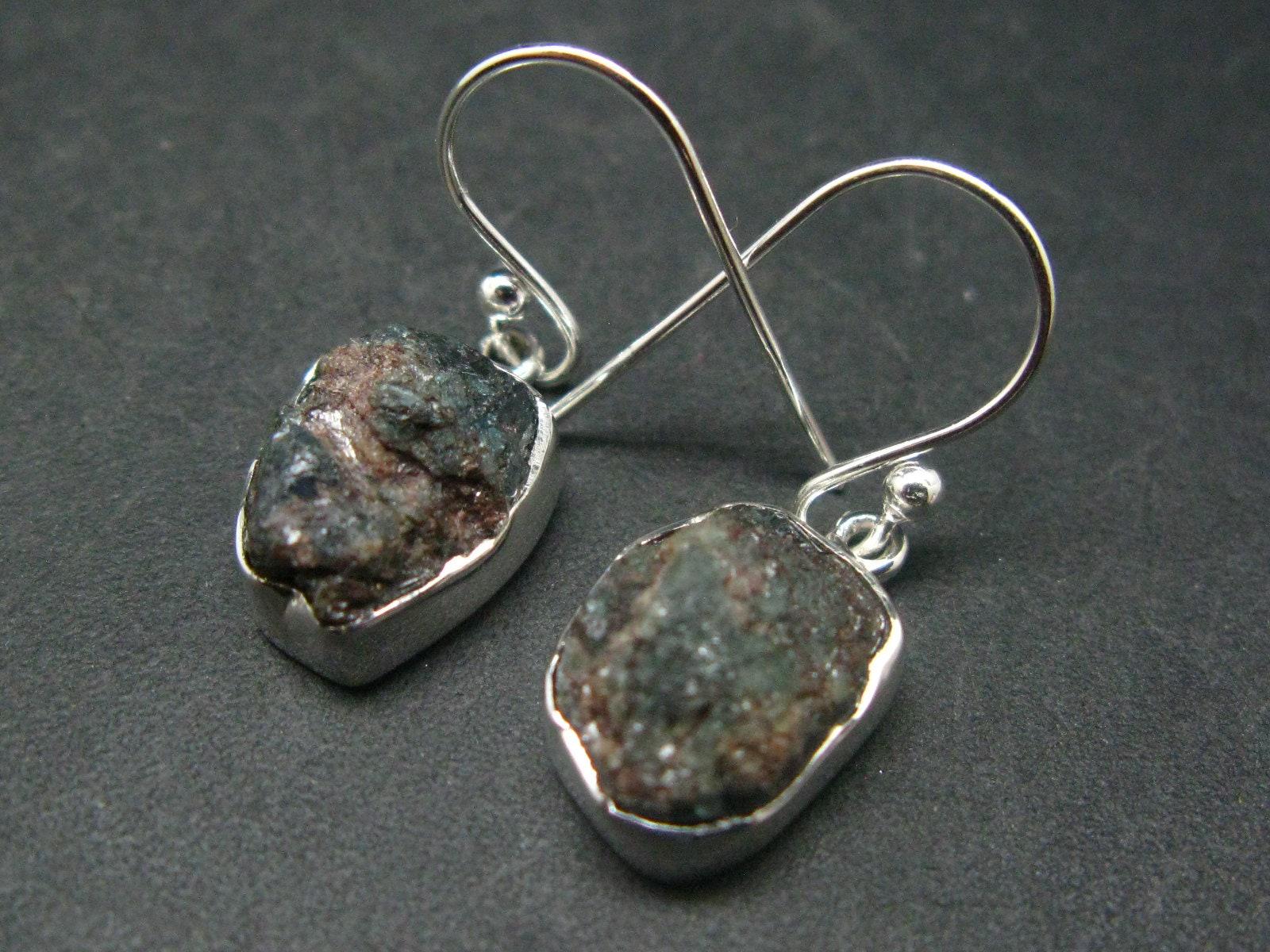 Alexandrite Sterling Silver Earrings From Zimbabwe - 1.2" - 4.04 Grams Alexandrite Sterling Silver Earrings From Zimbabwe - 1.2" - 4.04 Grams