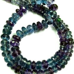AAAA+ Quality~Alexandrite Beads Rarest Alexandrite Faceted Rondelle Beads Sparkling  Alexandrite Gemstone Beads Color Changing Alexandrites