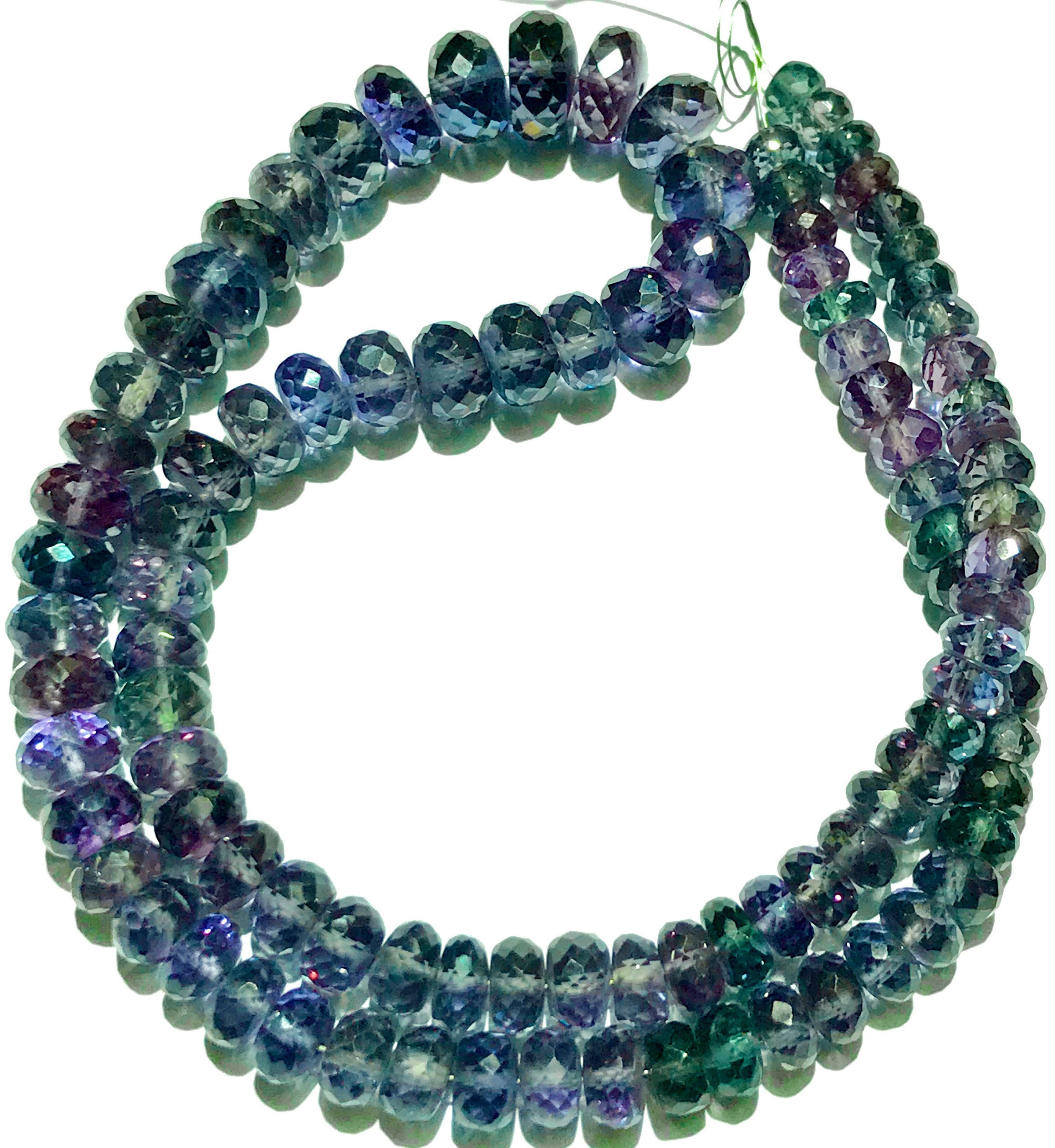 Aaaa+ Quality~~alexandrite Beads Rarest Alexandrite Faceted Rondelle Beads Sparkling Alexandrite Gemstone Beads Color Changing Gemstone Bead