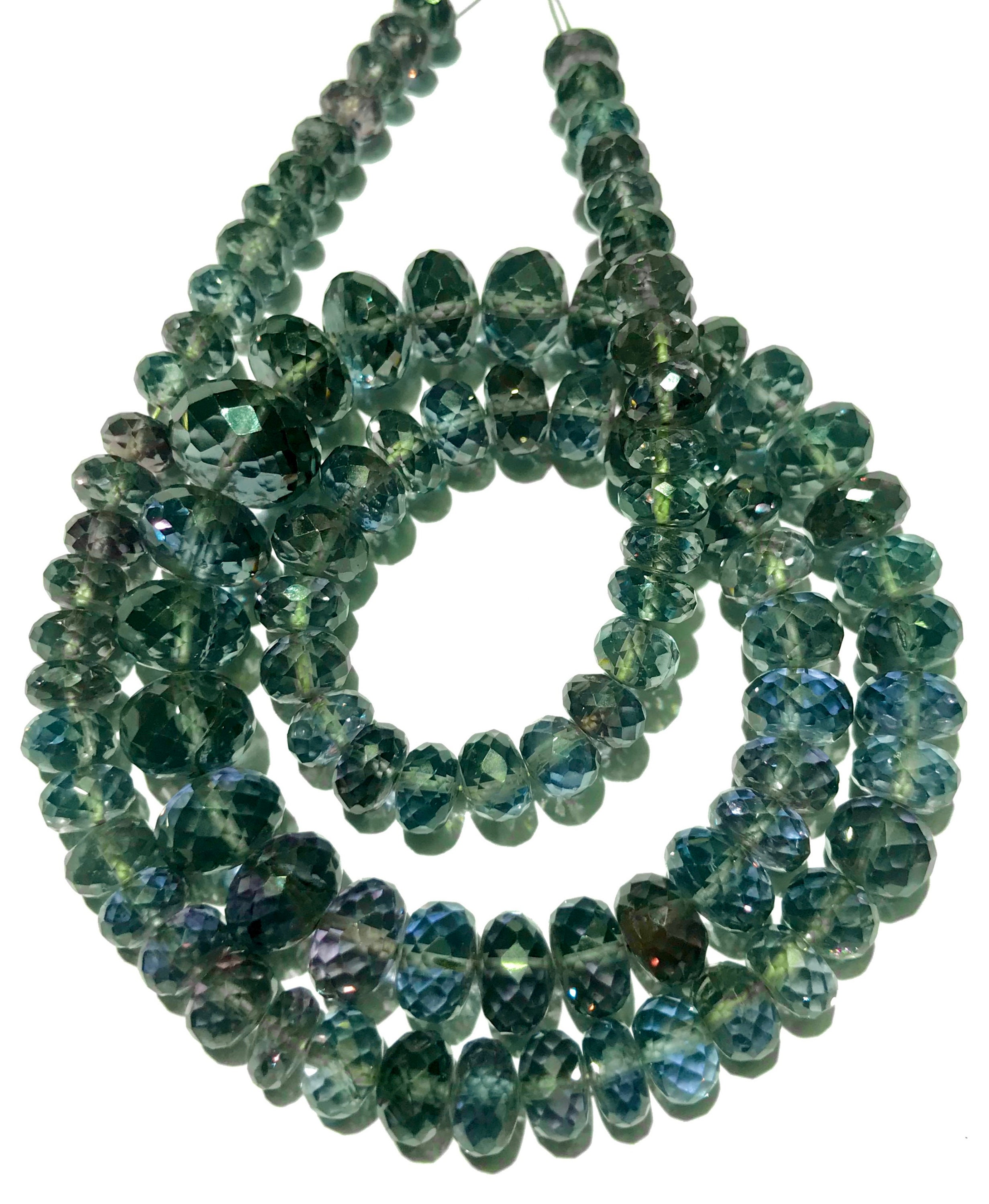 Extremely Gorgeous~aaa++ Alexandrite Beads Rarest Alexandrite Faceted Rondelle Beads Sparkling Alexandrite Gemstone Beads Wholesale Gem Shop