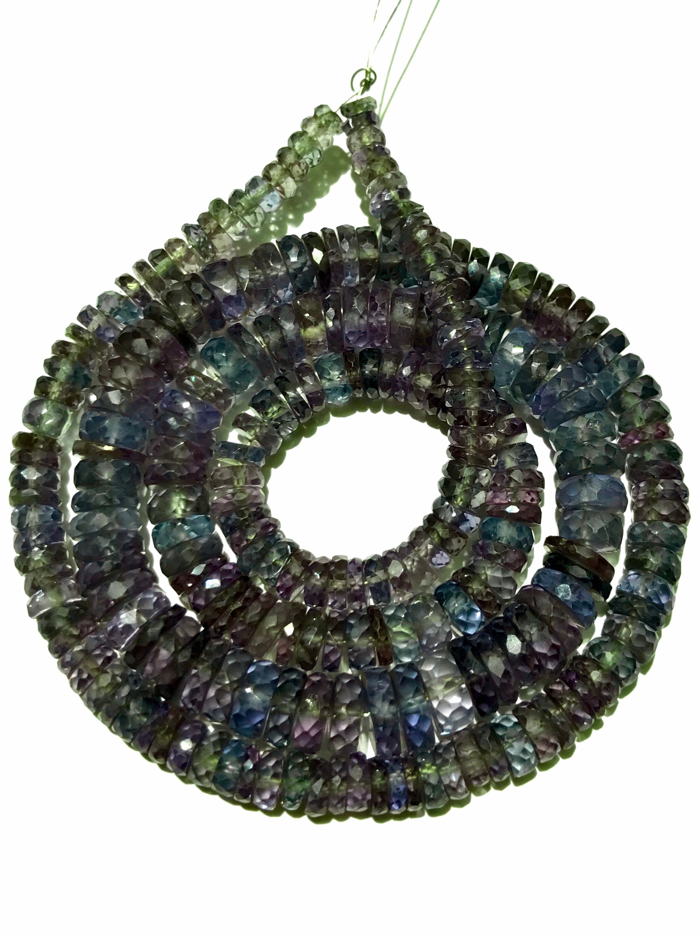 Extremely Gorgeous~aaa++ Alexandrite Beads Rarest Alexandrite Faceted Flat Rondelle Beads 5-7mm Alexandrite Gemstone Beads Wholesale Gemshop