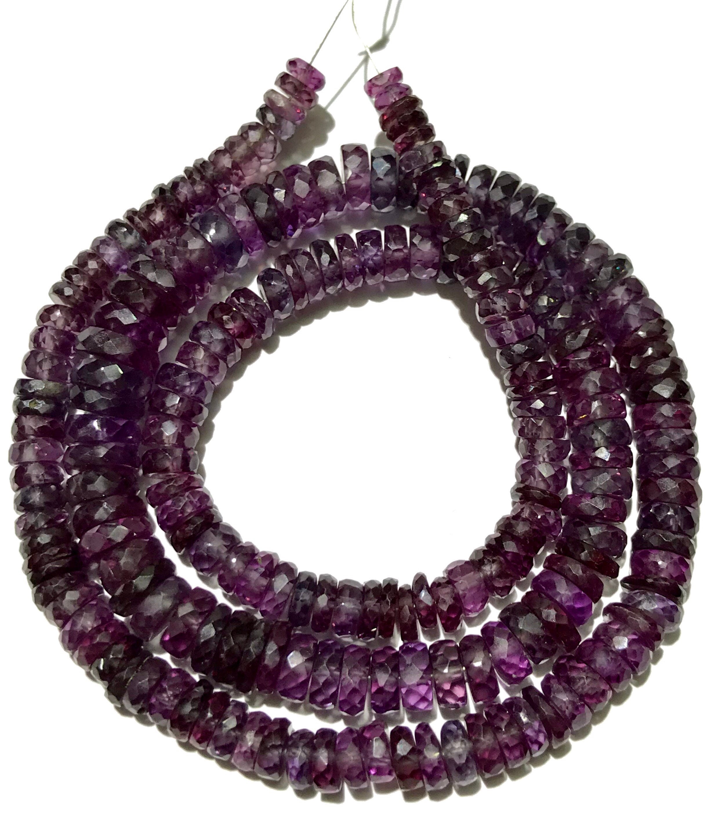 Extremely Gorgeous~aaa++ Alexandrite Beads Rarest Alexandrite Faceted Flat Rondelle Beads 5-7mm Alexandrite Gemstone Beads Wholesale Gemshop