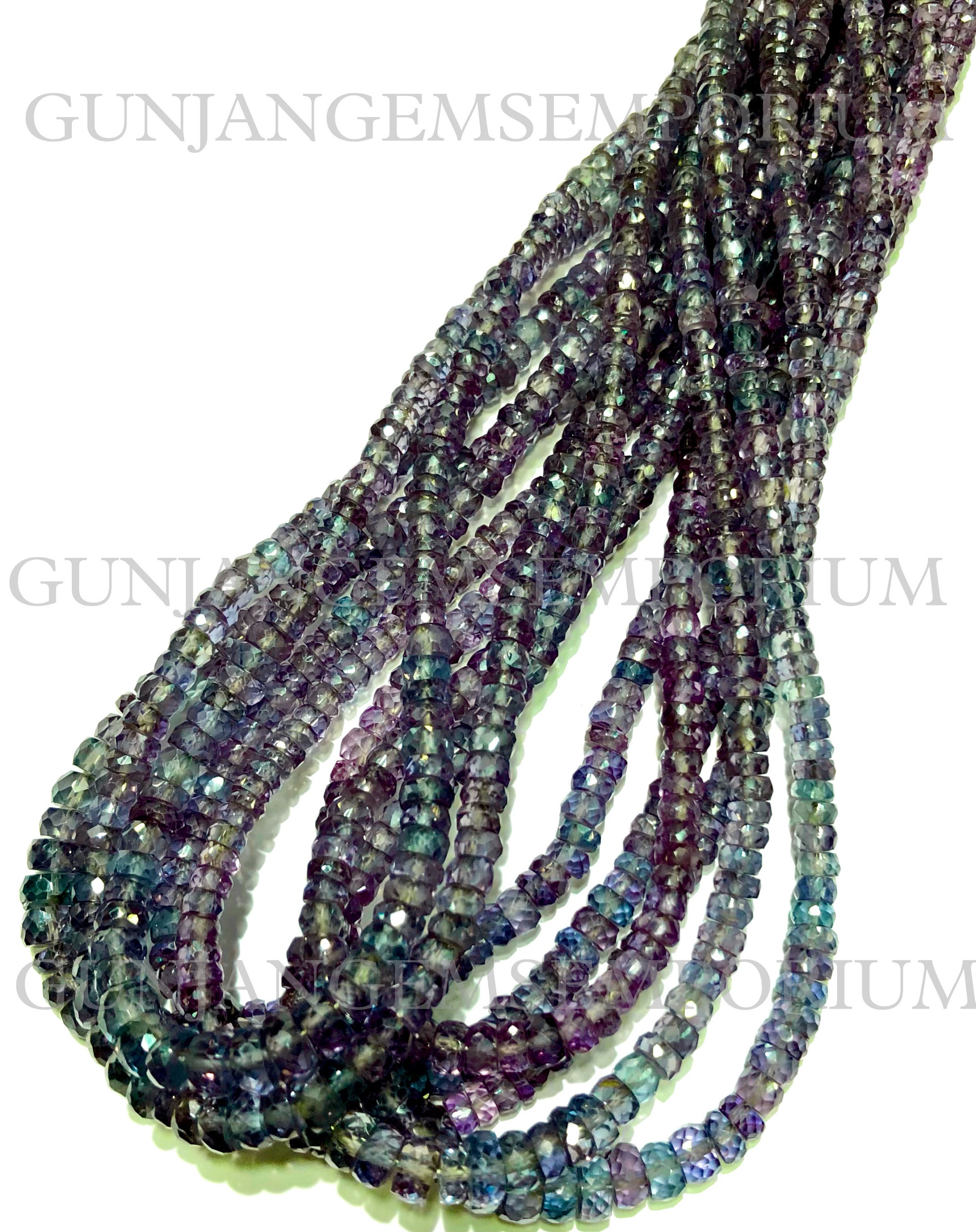 Popular~~sparkling~aaaa+ Alexandrite Beads Alexandrite Faceted Beads Alexandrite Rondelle Beads4-5m Alexandrite Gemstone 4mm Faceted Rondell
