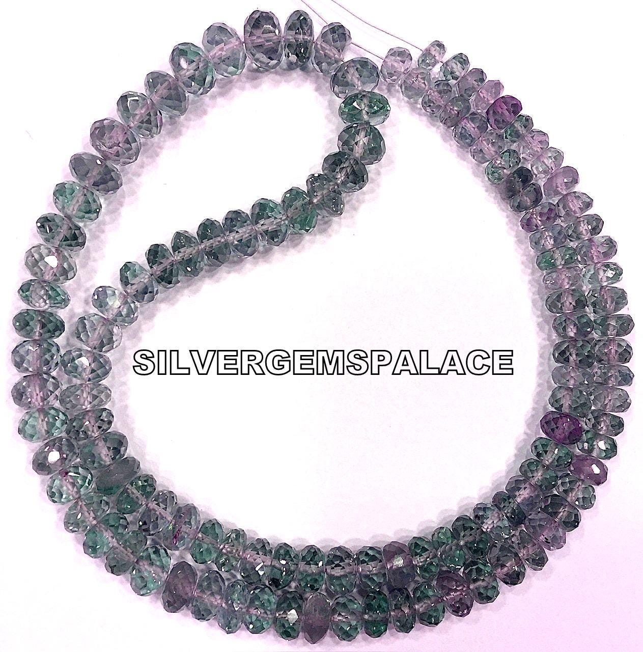 Rare! Gray Alexandrite Rondelle Cut Beads 5-7.mm Alexandrite Stone Beads Faceted Alexandrite Roundel Beads Jewelry Making Beads Wholesale.