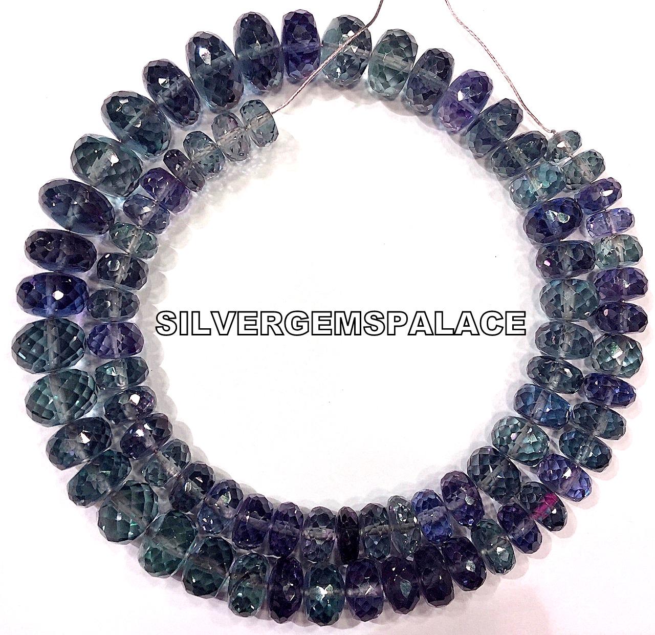 Aaaa+ Rarest Alexandrite Faceted Rondelle Beads Color Changing Alexandrite Beads Sparkling Rondelle Beads Alexandrite Necklace Large Beads.