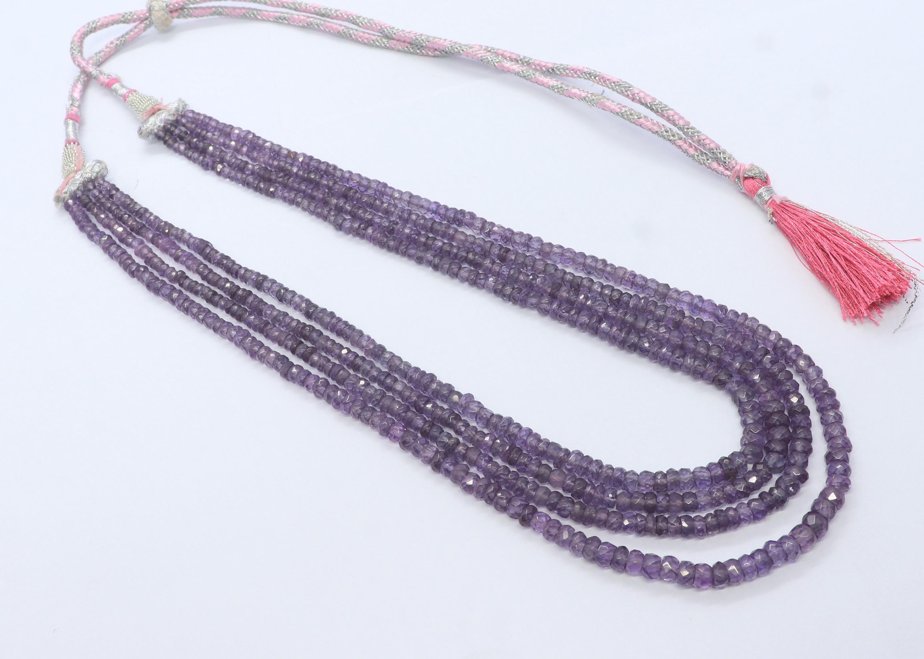 Rare Alexandrite Faceted Rondelle Necklace 3.5-5 Mm Alexandrite Gemstone Beads Alexandrite Rondelle Necklace 15- 17" Alexandrite Jewelry