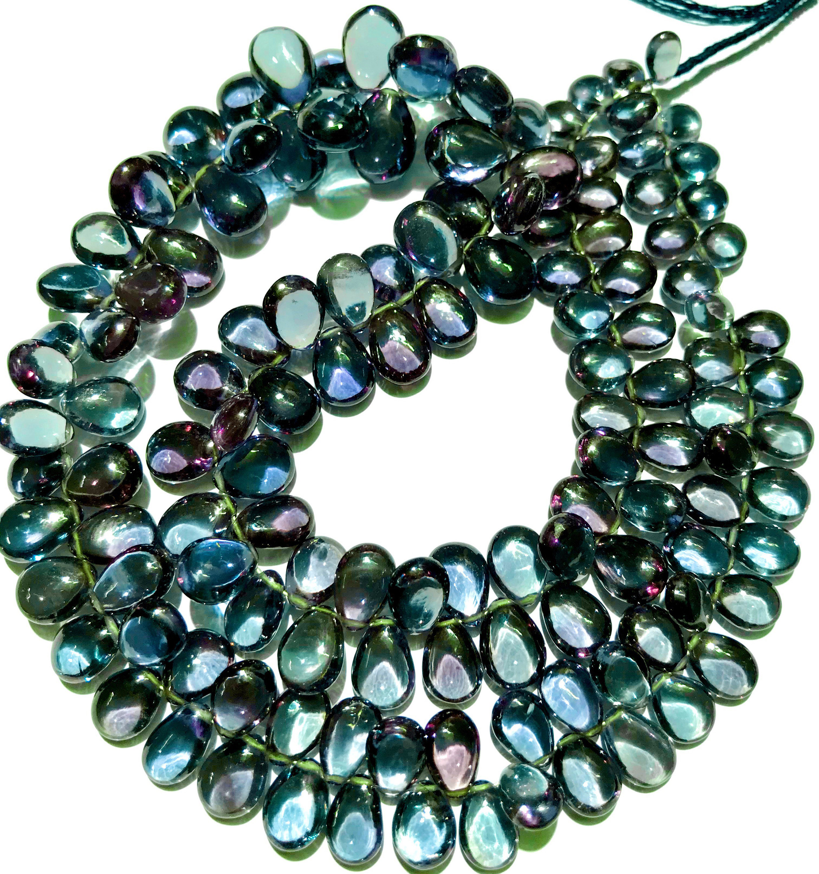 Aaaa+ Rare Alexandrite Beads Alexandrite Gemstone Beads Alexandrite Smooth Almond Beads Alexandrite Smooth Beads Green Alexandrite Pear Bead