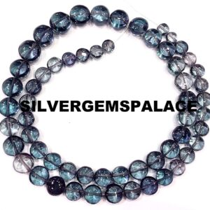 AAAA+ Rarest~Alexandrite Coin Beads,Smooth Coin Gemstone Beads Smooth Alexandrite Strand 7/10mm Coin Beads 18” Jewelry Making Beads.