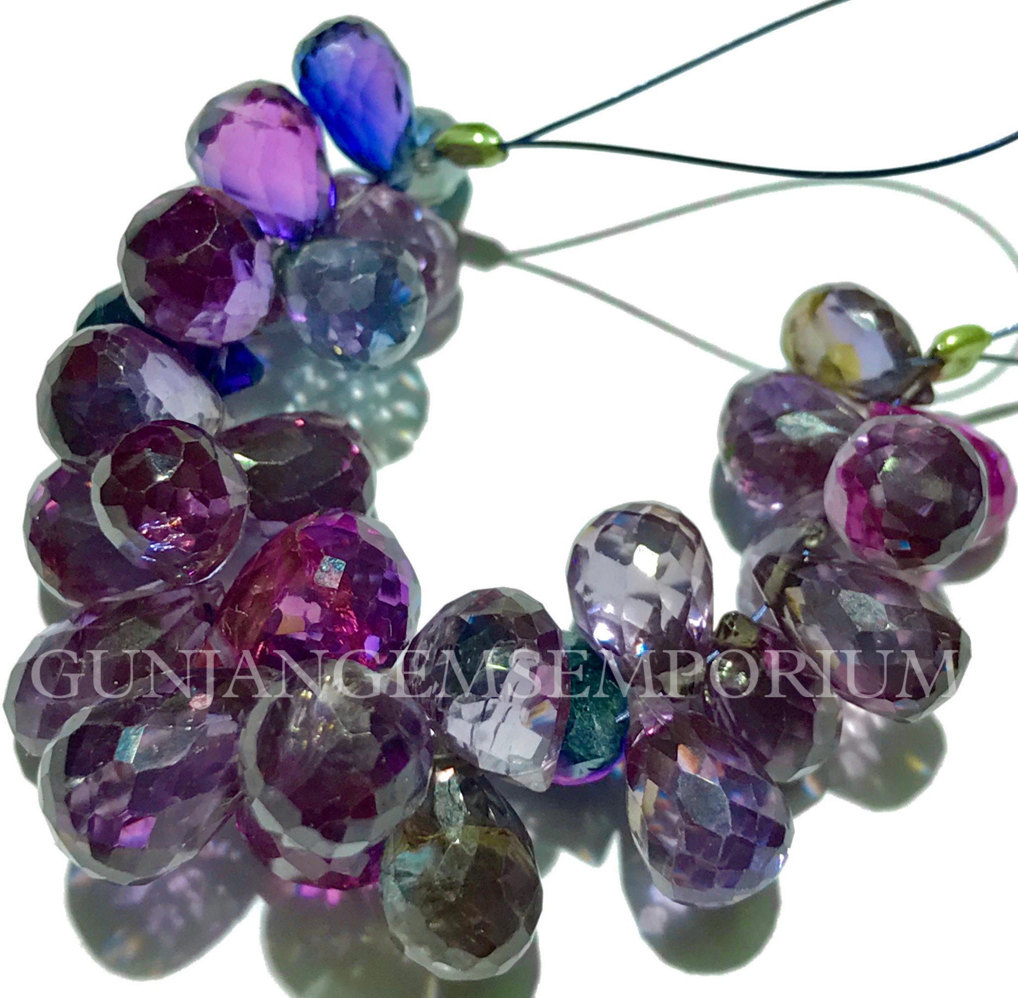 Extremely Gorgeous~aaa++ Alexandrite Beads Rarest Alexandrite Faceted Teardrop Beads Sparkling Alexandrite Gemstone Beads Wholesale Gemshop