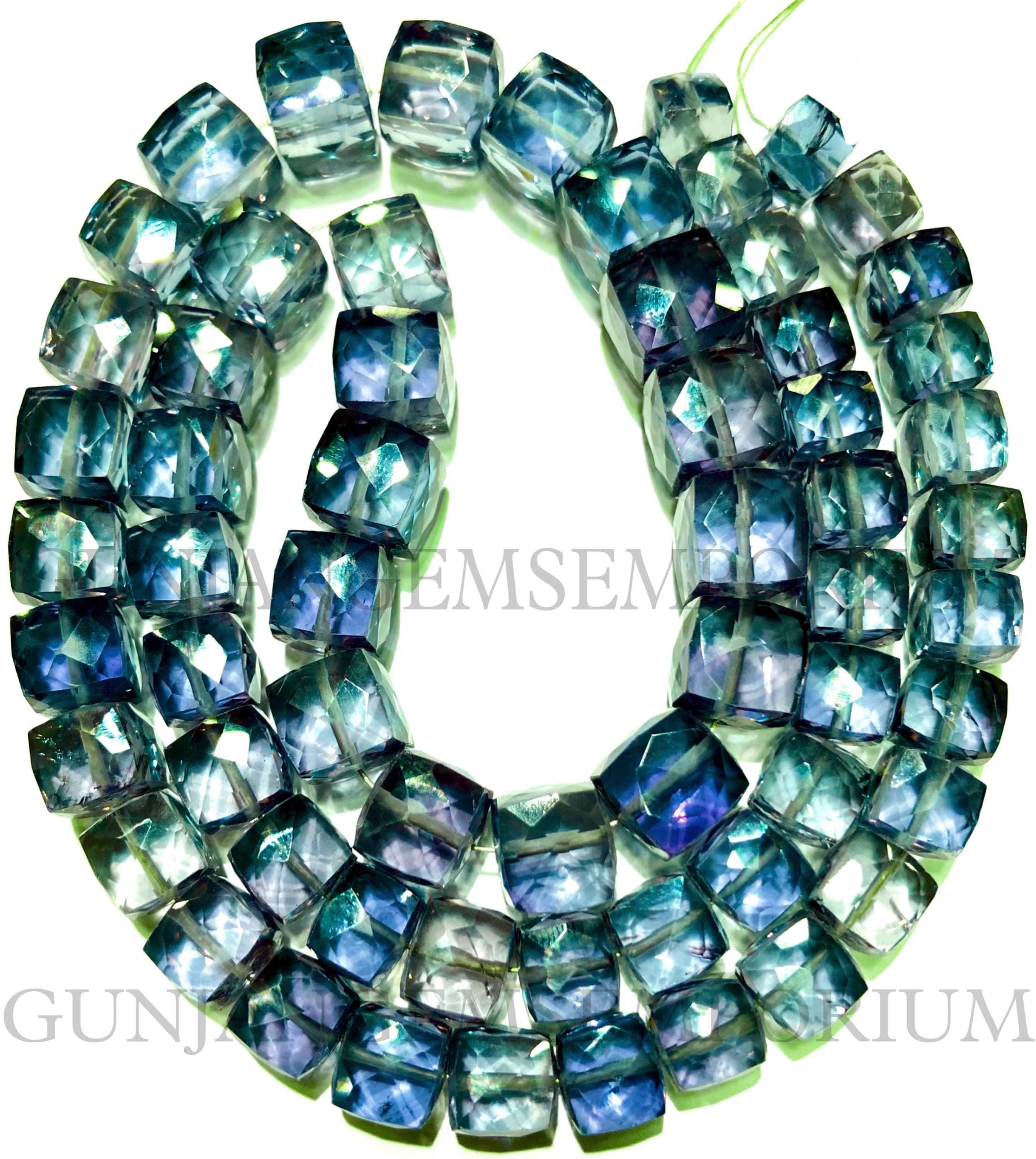 Extremely Rare~~aaaa++ Alexandrite Beads Purple Green Alexandrite Faceted Cube Shape Beads Alexandrite Cube Beads Alexandrite Gemstone Beads
