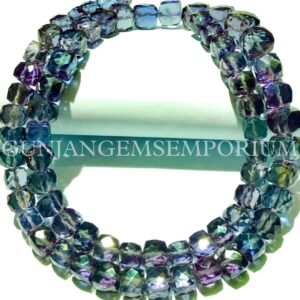 Extremely Rare~~aaaa++ Alexandrite Beads Purple Green Alexandrite Faceted Cube Shape Beads Alexandrite Cube Beads Alexandrite Gemstone Beads