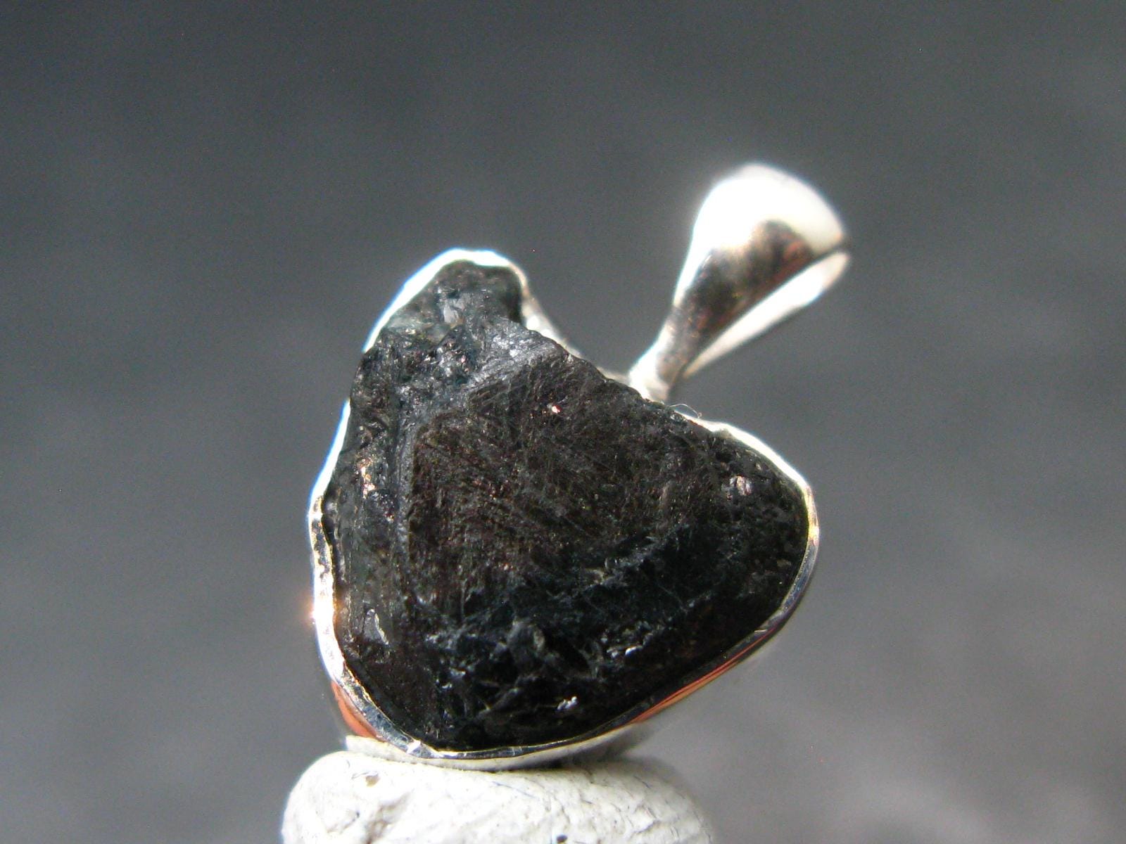 Alexandrite Chrysoberyl Crystal Silver Pendant From Brazil - 0.7" - 2.33 Grams