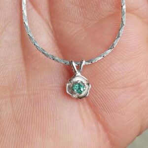 Genuine Alexandrite Pendant Natural Gemstone Siberian Alexandrite Antique 19th Century Gem Color Change Gem Alexandrite Rose Necklace #65031