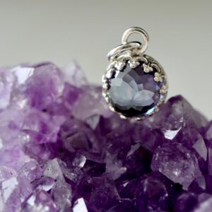 Lab Alexandrite Charm, Pendant - June Birthstone In 14k Solid Gold, Plated Gold, Sterling Silver