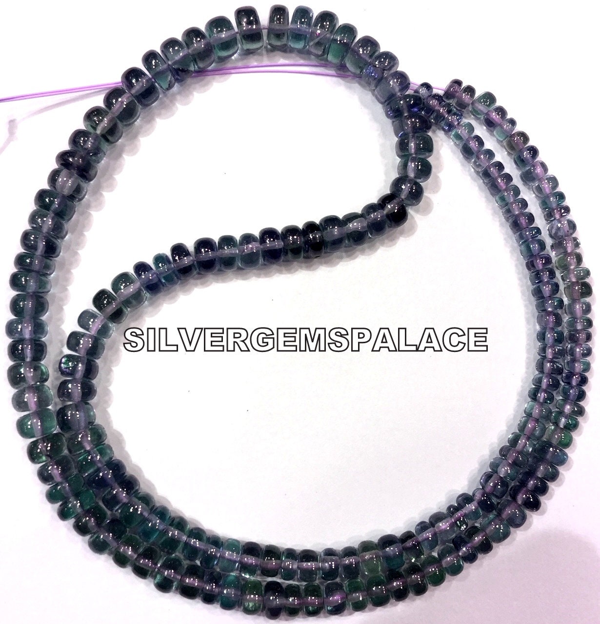 Rarest~alexandrite Smooth Rondelle Beads Color Changing Alexandrite Stone Beads Sparkling Alexandrite Beads Strand Jewelry Making Beads.