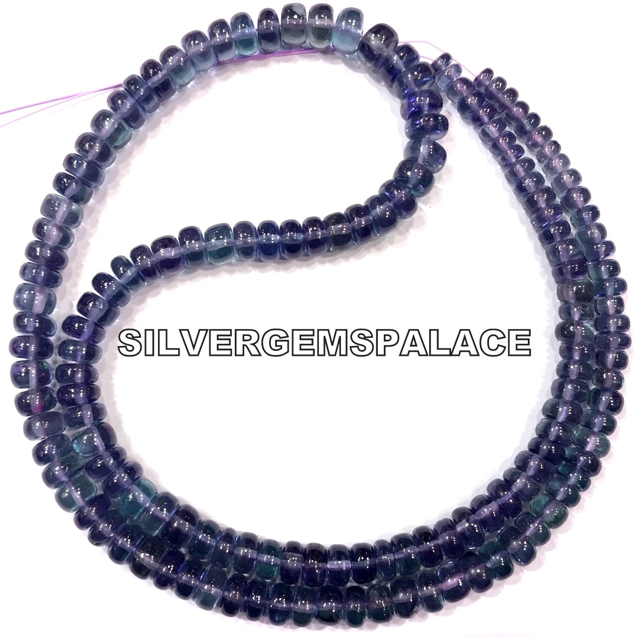 Rarest~alexandrite Smooth Rondelle Beads Color Changing Alexandrite Gemstone Beads Sparkling Alexandrite Strand Jewelry Making Beads.