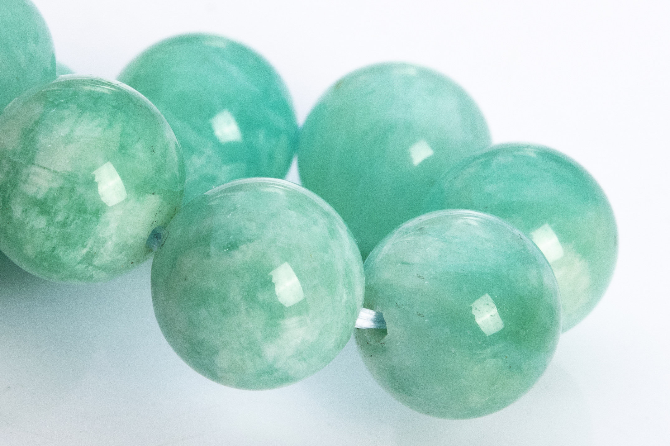 11mm Genuine Peruvian Amazonite Beads Green Cloudy Bracelet Grade A+ Natural Round Gemstone 7.5" (115949h-3926) 11mm Genuine Peruvian Amazonite Beads Green Cloudy Bracelet Grade A+ Natural Round Gemstone 7.5" (115949h-3926)