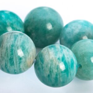 11MM Genuine Peruvian Amazonite Beads Green Bracelet Grade A Natural Round Gemstone 7.5" (115884h-3918)