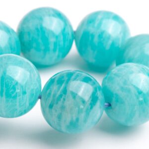 12MM Amazonite Aqua Wavy Stripes Beads Blue Green Bracelet Grade AAA Genuine Natural Round Gemstone 8" Bulk Lot Options (122984h-2747)