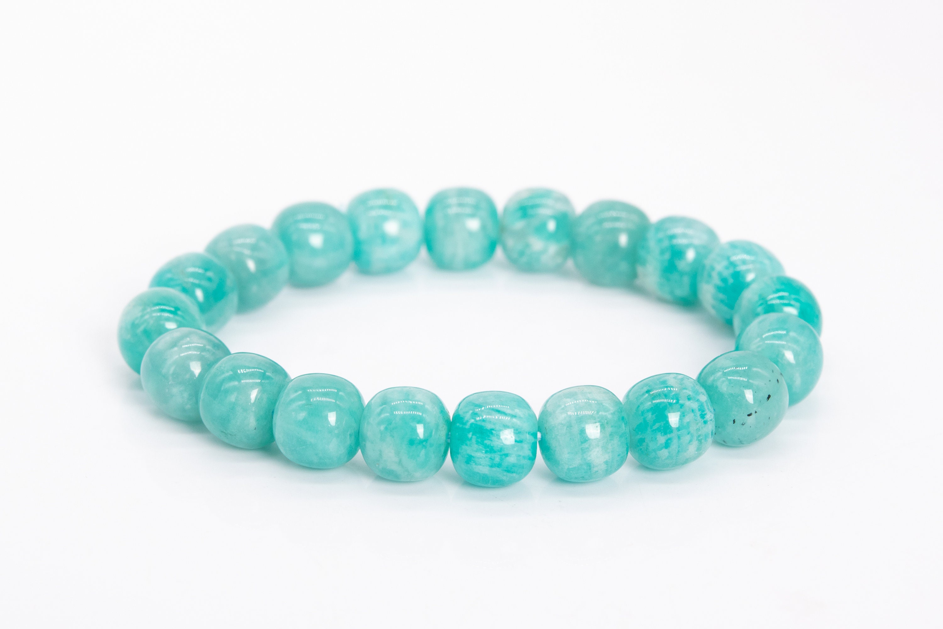 9x9mm Genuine Natural Mint Green Amazonite Beads Bracelet Grade A+ Drum Barrel Gemstone 7" (112225h-3489) 9x9mm Genuine Natural Mint Green Amazonite Beads Bracelet Grade A+ Drum Barrel Gemstone 7" (112225h-3489)