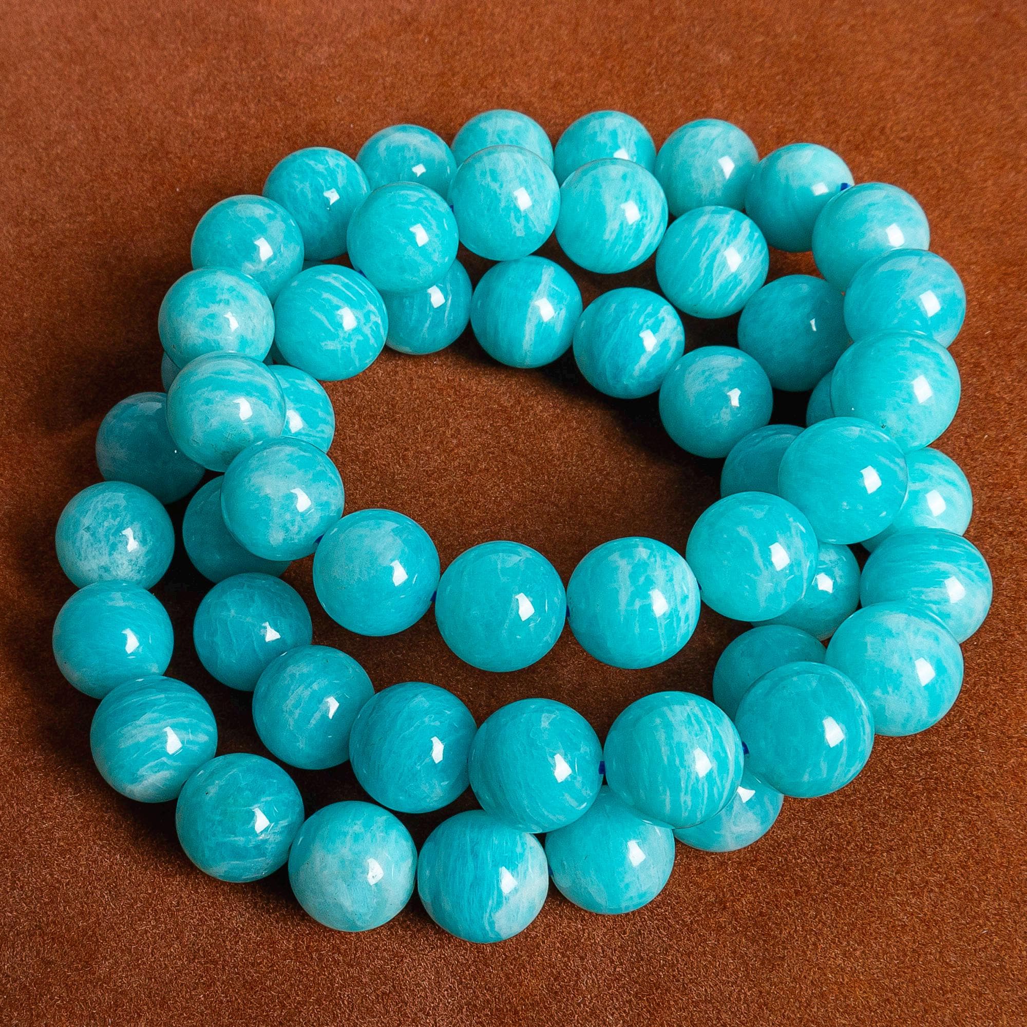 Amazonite Beads 7"/7.5"/8" Bracelet Genuine Natural Round Gemstone Beads