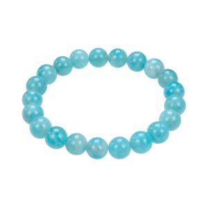 Amazonite Bracelet Smooth Round Size 10mm 7.5" Length