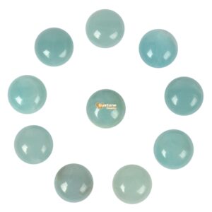 16mm Amazonite Gemstone Round Flatback Cab Cabochon Stone Loose Stone Cab DIY Jewelry Making Stone
