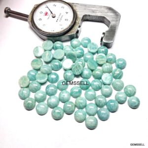 5 AAA Amazonite Cabochons: 7mm/8mm/9mm/10mm11mm/12mm Round Loose Gemstones