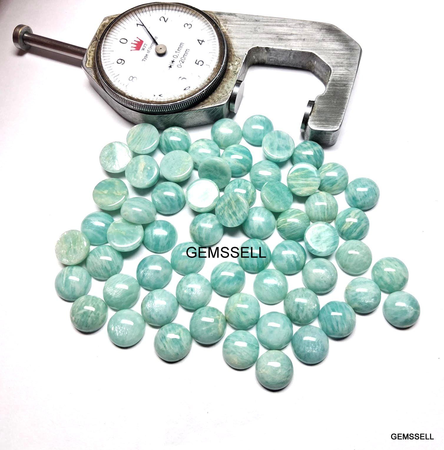5 Aaa Amazonite Cabochons: 7mm/8mm/9mm/10mm11mm/12mm Round Loose Gemstones