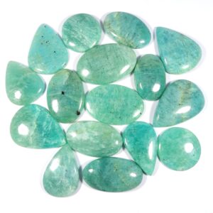 Natural Sparkle Green Amazonite Cabochon Mix Shape Gemstone Loose