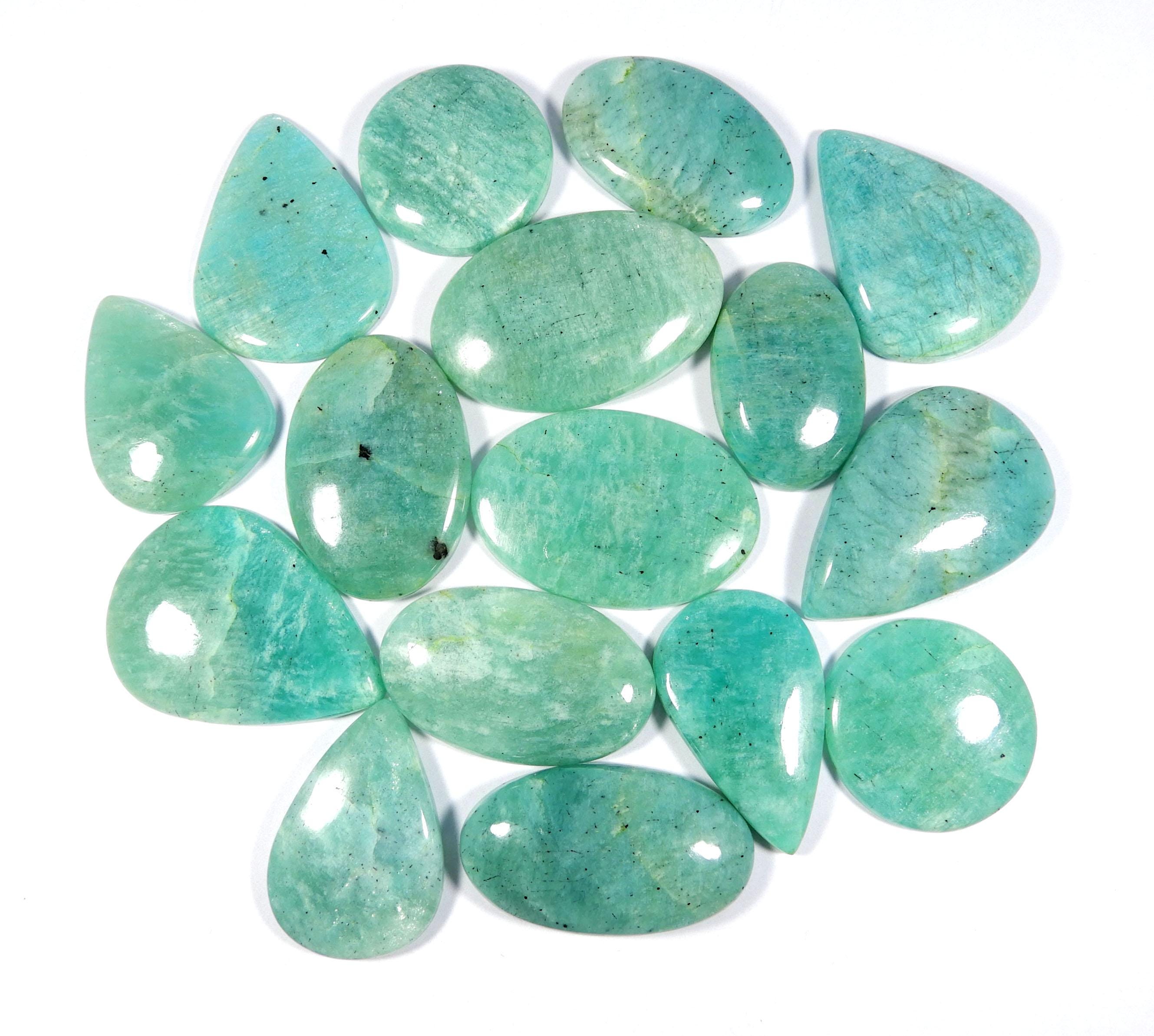 Natural Sparkle Green Amazonite Cabochon Mix Shape Gemstone Loose