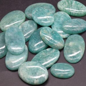 Large Oval Shaped Amazonite Gemstone Cabochons  - 1 Count - 3 Options