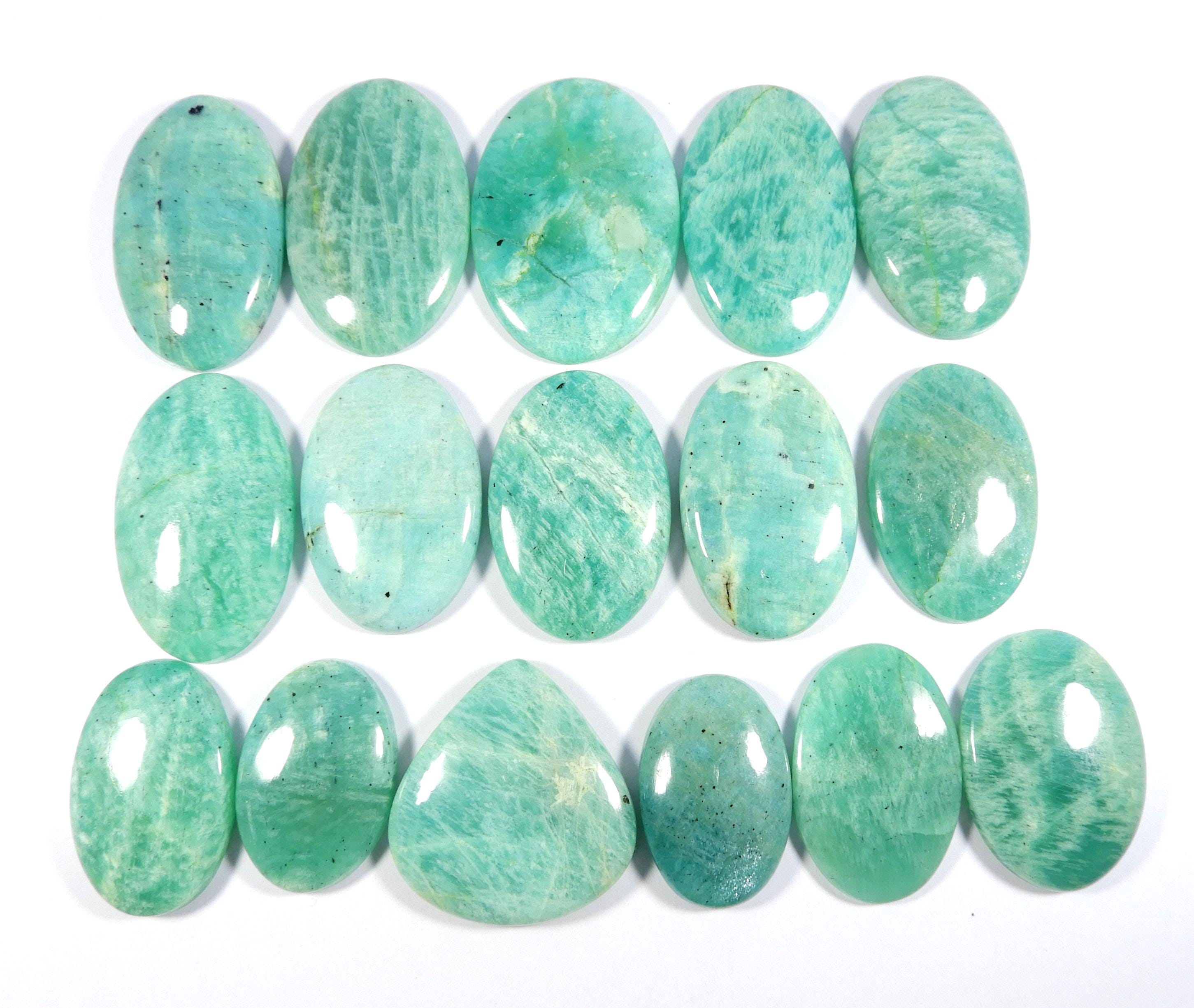 Natural Sparkle Green Amazonite Gemstone Mix Shape Cabochon Loose.