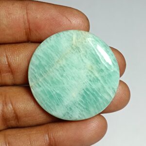 Natural Amazonite Cabochon: Loose Gemstone For Jewelry Making (61cts, 35x35mm)