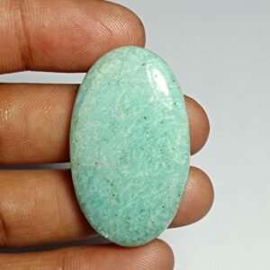 Natural Amazonite Cabochon: Loose Gemstone For Jewelry Making (61cts, 40x24mm)