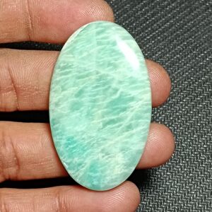 Natural Amazonite Cabochon: Loose Gemstone For Jewelry Making (73cts, 48x29mm)