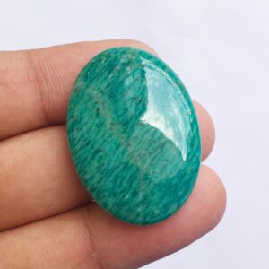Natural Amazonite Oval Cabochon, High Grade Loose Amazonite Stone, Oval Gemstone For Jewelry Supply, Calibrated Smooth Cabochon