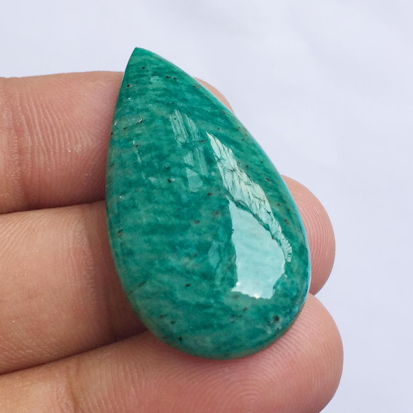 Natural Amazonite Teardrop Cabochon, Loose Amazonite Gemstone For Jewelry Making, Wire Wrapping Stone, Green Amazonite Color Pear Cabochon Natural Amazonite Teardrop Cabochon, Loose Amazonite Gemstone For Jewelry Making, Wire Wrapping Stone, Green Amazonite Color Pear Cabochon