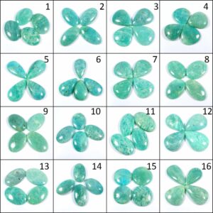 Natural Green Sparkle Amazonite Cabochons Mix Shape Gemstone Loose