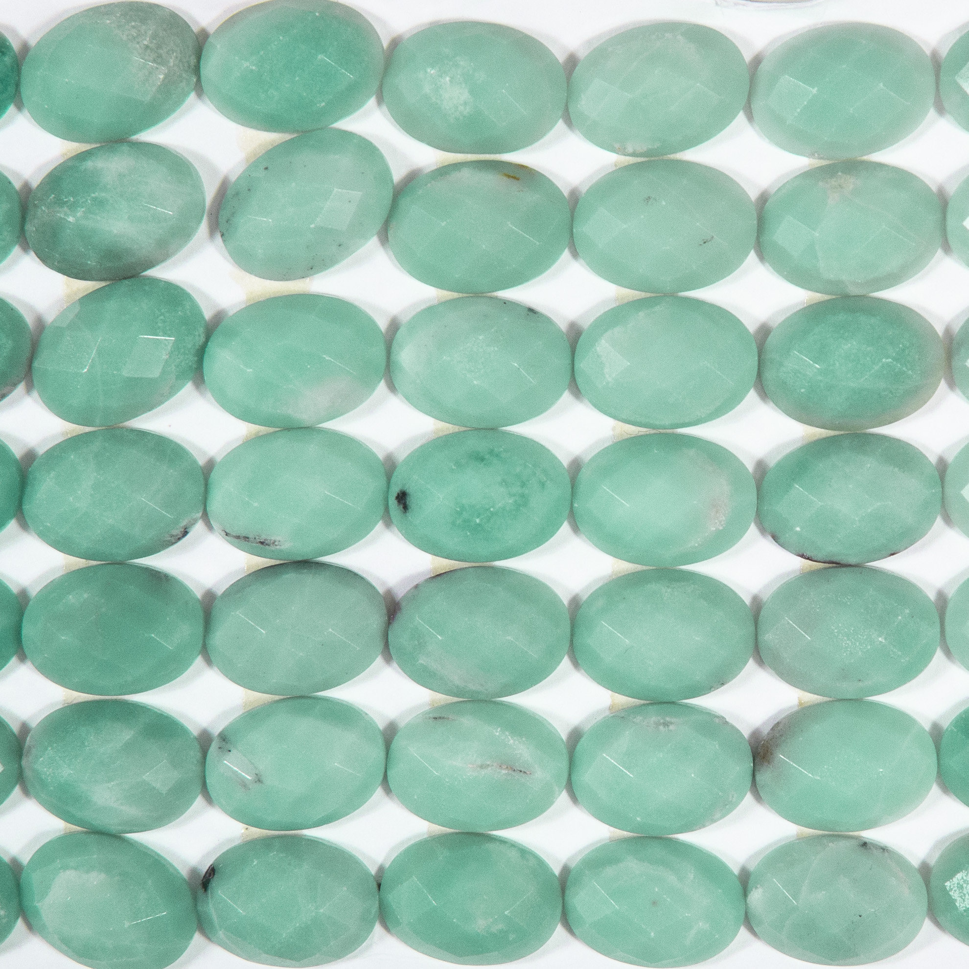 Amazonite Oval Shaped Facted Cabochon (rk36b16-09) Amazonite Oval Shaped Facted Cabochon (rk36b16-09)