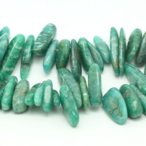 10pc - Perles De Pierre - Amazonite Russie Chips Batonnets 8-20mm - 4558550036292