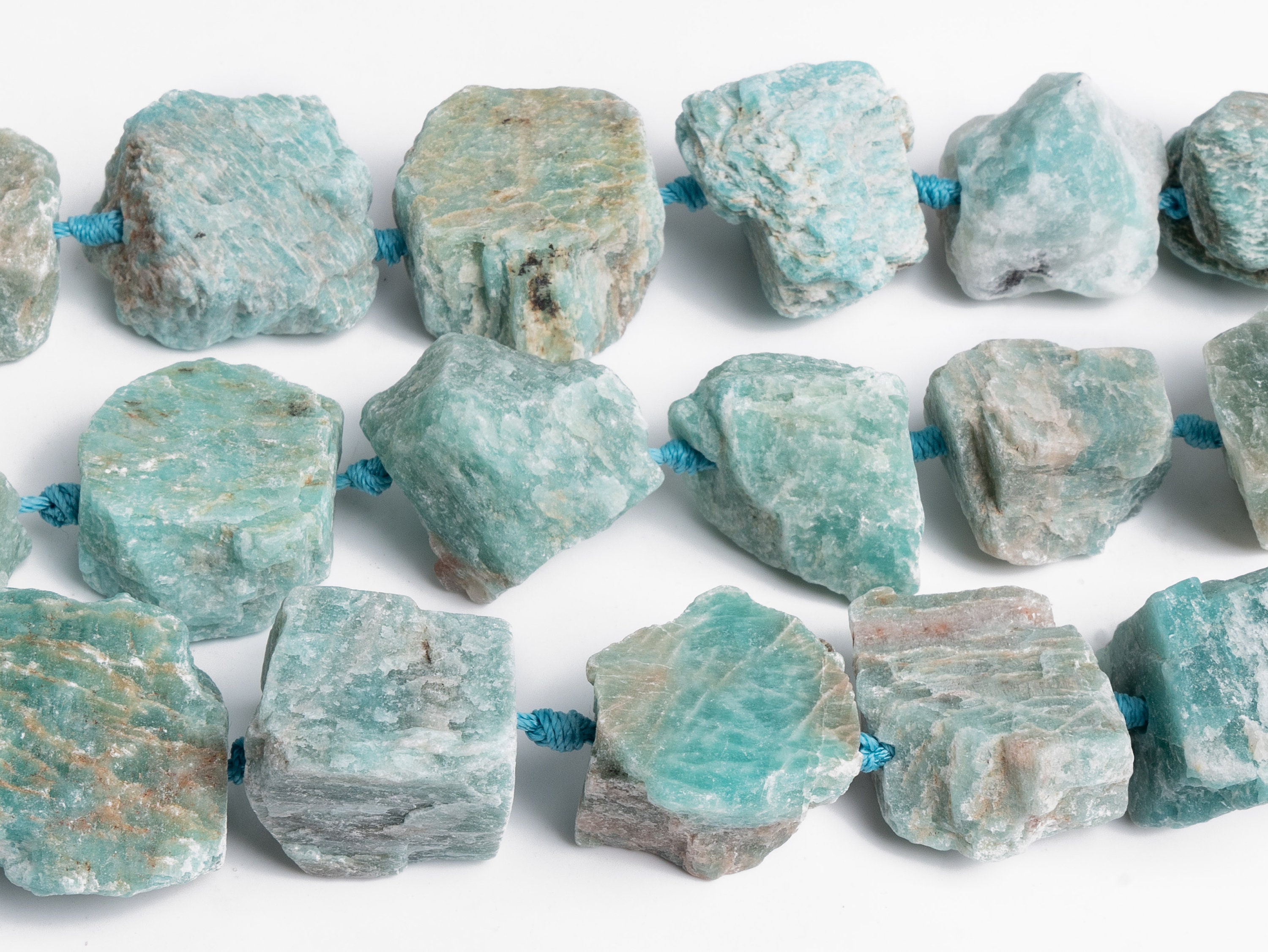 13x23mm-23x30mm Faint Blue Raw Amazonite Stone Grade Aaa Genuine Natural Gemstone Full Strand Free Form Chunks Loose Beads 15" (125956-1330) 13x23mm-23x30mm Faint Blue Raw Amazonite Stone Grade Aaa Genuine Natural Gemstone Full Strand Free Form Chunks Loose Beads 15" (125956-1330)