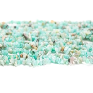 30" Natural Amazonite Chip Crystal Beads - Gemstone Beads