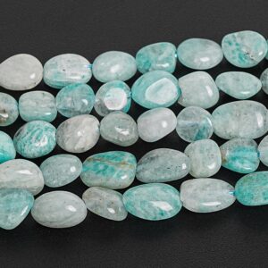 7-9MM Green Amazonite Beads Grade A Genuine Natural Gemstone Pebble Chips Loose Beads 15.5" / 7.5" Bulk Lot Options (124058)